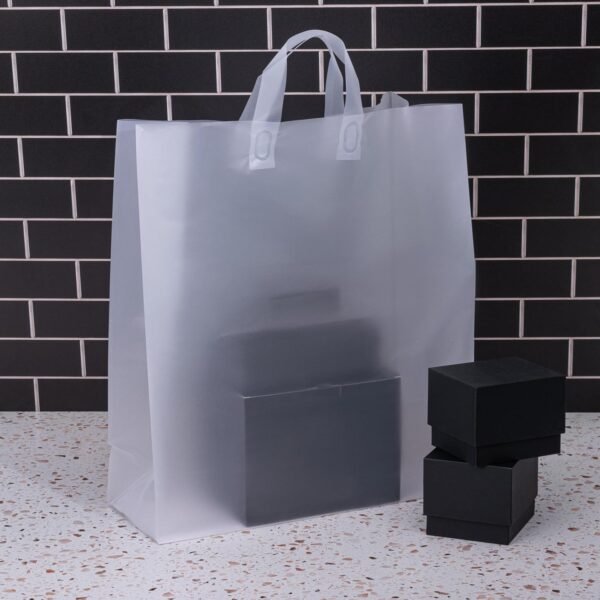 Prime Line Packaging Plastic Gift Bags with Handles, Clear T...