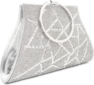 Crystal Clutch Purses Bride and Bridesmaid Handbag Elegant W... Crystal Clutch Purses Bride and Bridesmaid Handbag Elegant W...