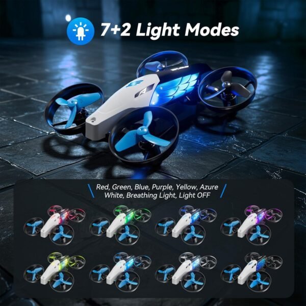 81viv3CF6XL._AC_SL1500_.jpg Drones for Kids 8-12 Mini Drone for Age 10-15 Boys Small Micro Indoor Nano RC Quadcopter,2-in-1 Remote Control Toy with 7+2Light Modes,5Flying Postures,Land Mode,Auto rotation,Circle Fly,Altitude Hold