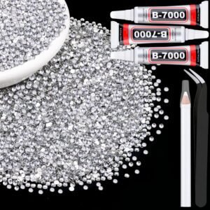 6000Pcs 3mm Resin Rhinestones with 3Pcs 10ml B7000 Jewelry G... 6000Pcs 3mm Resin Rhinestones with 3Pcs 10ml B7000 Jewelry G...