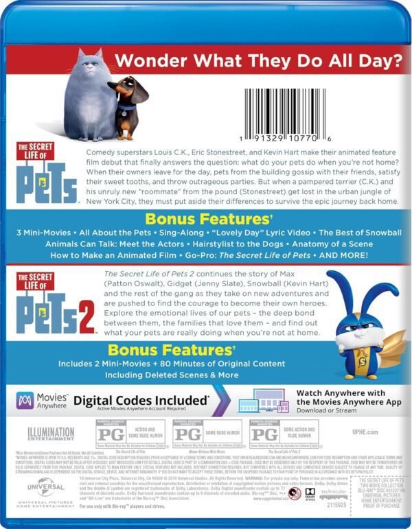 The Secret Life of Pets: 2-Movie Collection [Blu-ray]