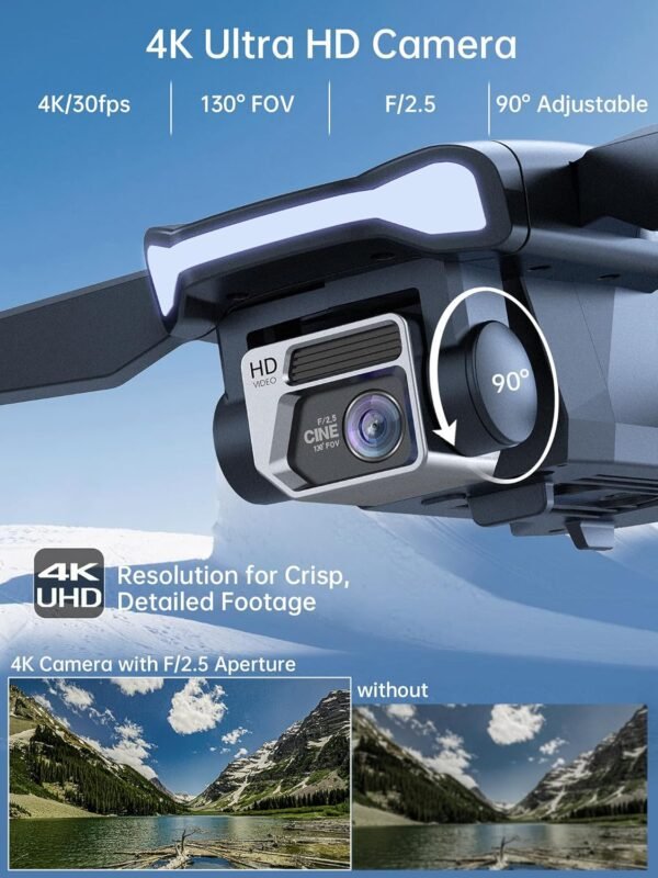 81xqzRdQlrL._AC_SL1500_.jpg 2650 ft Long Range Super Enduring Brushless Motor Drone with 84 Mins Super Long Flight Time, Drone with 4K HD Camera for Beginners, CHUBORY A77 WiFi FPV Quadcopter, Follow Me, Auto Hover, 3 Batteries