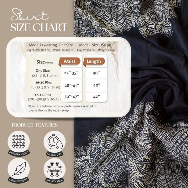 Long Skirts for Women Maxi Boho Skirt Floral Print