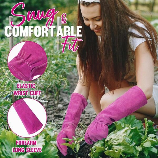 HANDLANDY Ladies Thorn Proof Gardening Gloves, Long Gauntlet...