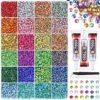 24000Pcs Resin Rhinestones with Tweezers for Crafting, Mixed...