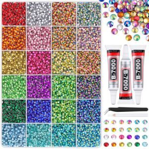 24000Pcs Resin Rhinestones with Tweezers for Crafting, Mixed... 24000Pcs Resin Rhinestones with Tweezers for Crafting, Mixed...
