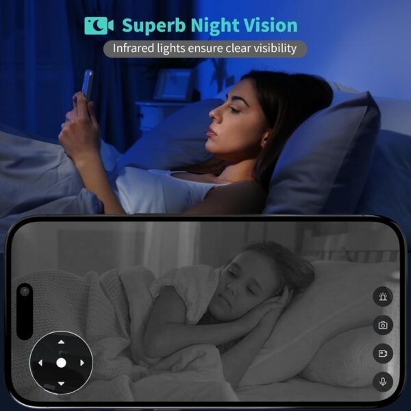 Alaga Indoor Security Camera,3K 5G and 2.4G WiFi, 360° Pan/T...