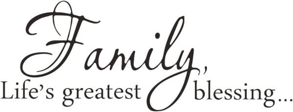 Family Life's Greatest Blessing Vinyl Wall Decal, Removable ...