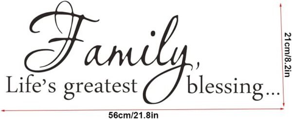 Family Life's Greatest Blessing Vinyl Wall Decal, Removable ...