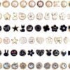 Charms for Socks 120pcs Random Pearl Brooch Buttons Rhinesto...