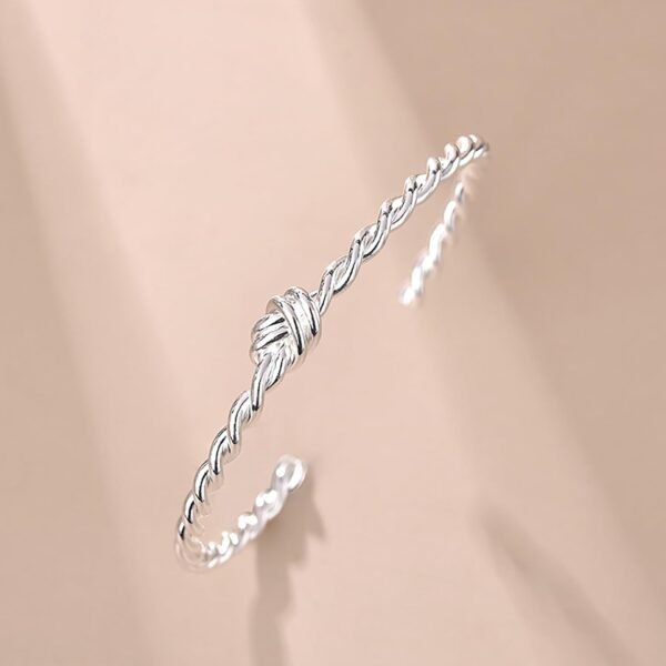 Sterling Silver Bracelet for Women Simple Open Bracelets Jew...