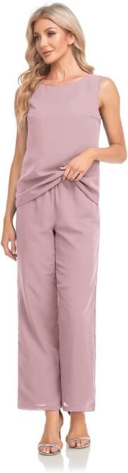 Women's 3 Pieces Chiffon Mother of The Bride Dress with Jack...