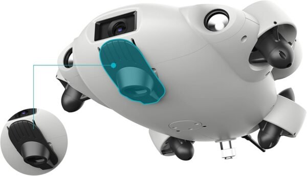 FIFISH V-EVO 4K60FPS Underwater Drone with Robotic Arm, with Removable SD Card, QYSEA AI Vision Lock 360° Omnidirectional Movement Underwater ROV with Depth Hold, Portable Robot with VR Control