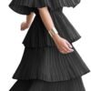 ETCYY Women's Off The Shoulder Ruffles Summer Wedding Guest ...
