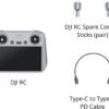 DJI RC, Remote Controller with Lightweight Body, FHD Screen, 4hr Battery, Precision Control Sticks, O3+ Transmission