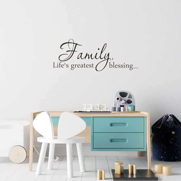 Family Life's Greatest Blessing Vinyl Wall Decal, Removable ...