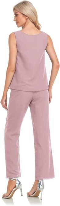 Women's 3 Pieces Chiffon Mother of The Bride Dress with Jack...