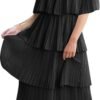 ETCYY Women's Off The Shoulder Ruffles Summer Wedding Guest ...
