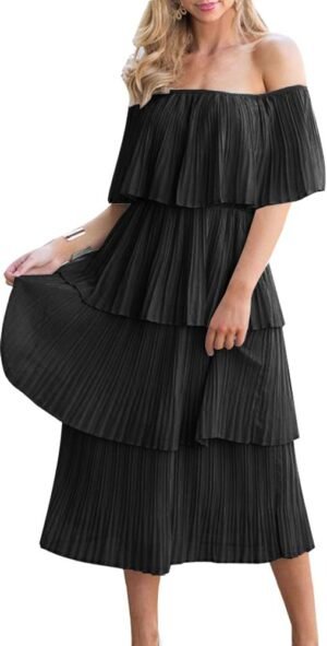 ETCYY Women's Off The Shoulder Ruffles Summer Wedding Guest ... ETCYY Women's Off The Shoulder Ruffles Summer Wedding Guest ...
