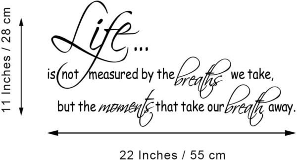 Life is not Measured by The Breaths we take, but The Moments...