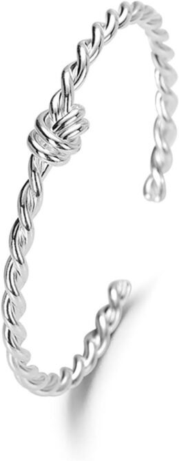 Sterling Silver Bracelet for Women Simple Open Bracelets Jew...
