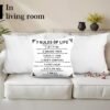 Rustic Inspirational Quotes Pillow Covers - 7 Rules of Life ...