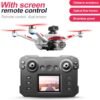 61-SwWepQZL._AC_SL1500_.jpg RC Drone With Screen On Controller, 1080P Dual Camera, Optical Flow Hover, LED Lights, Speed Adjustment, Gravity Sensor, Brushless Motor, Trajectory Flight, 360 Degree Flip, APP Control, Headless Mode, One-Key Takeoff/Landing, Obstacle Avoidance, Impact-Resistant ABS Shell, 2 Batteries, Memory Card, Card Reader, Handbag , Beginner-Friendly FPV Remote Control Quadcopter (White Red)