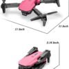 Drone with Camera 1080P for Kids Foldable Mini Drone for Kids Adults Beginners Boys Toys One Key Take Off/Landing Turn Over Gifts for Boys Pink