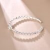 Sterling Silver Bracelet for Women Simple Open Bracelets Jew...