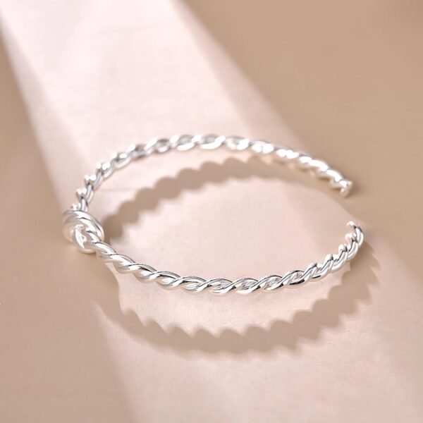 Sterling Silver Bracelet for Women Simple Open Bracelets Jew...