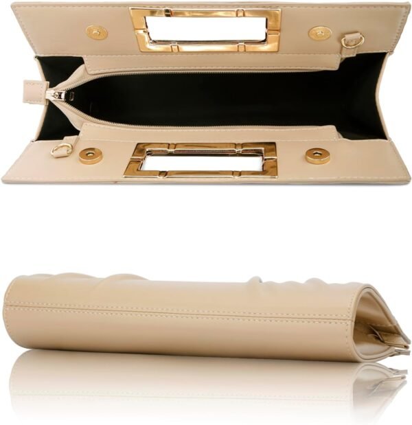 KKXIU Women Clutch Purse Elegant Pleated Evening Bag for Wed...