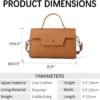 Genuine Leather Satchel for Women - Crossbody Bag with Adjus...