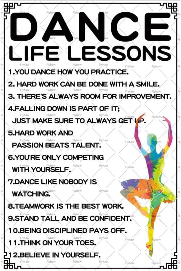 Inspirational Ballet Tin Signs Dance Life Lessons Meatl Tin ...