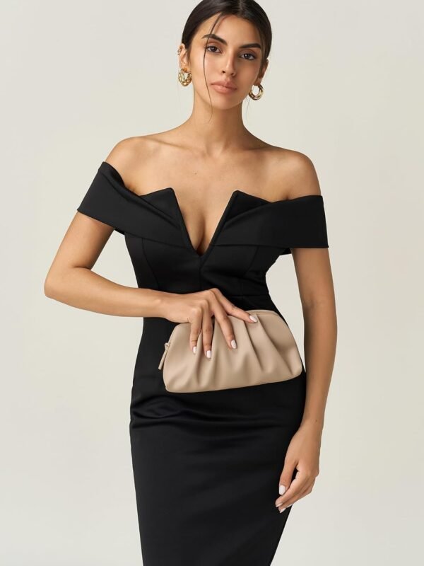 SWEETV Dressy Vegan Leather Clutch Purse for Women Formal, S...