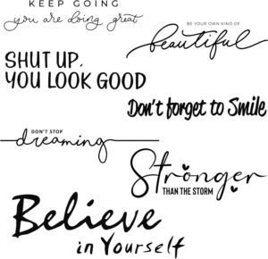 Zonon 5 Sheets Vinyl Wall Quotes Stickers Inspirational Quot... Zonon 5 Sheets Vinyl Wall Quotes Stickers Inspirational Quot...