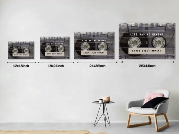 Inspirational Wall Art - Retro Cassette Tape Canvas Print Li...