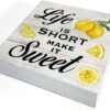 Inspirational Quote Life is Short Make it Sweet Wood Box Sig...