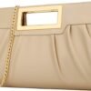 KKXIU Women Clutch Purse Elegant Pleated Evening Bag for Wed...