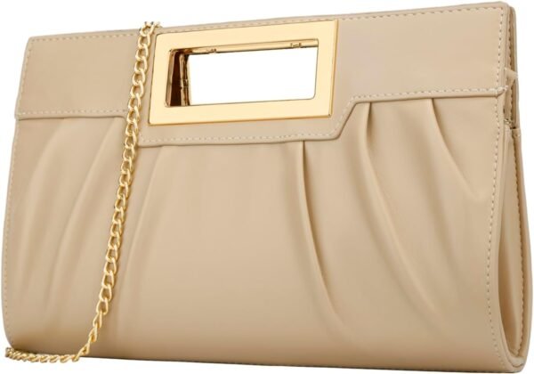 KKXIU Women Clutch Purse Elegant Pleated Evening Bag for Wed...