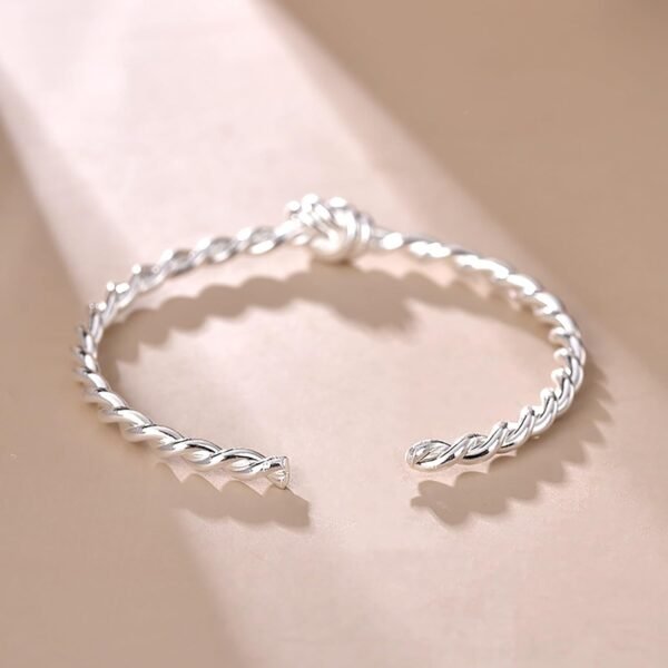 Sterling Silver Bracelet for Women Simple Open Bracelets Jew...