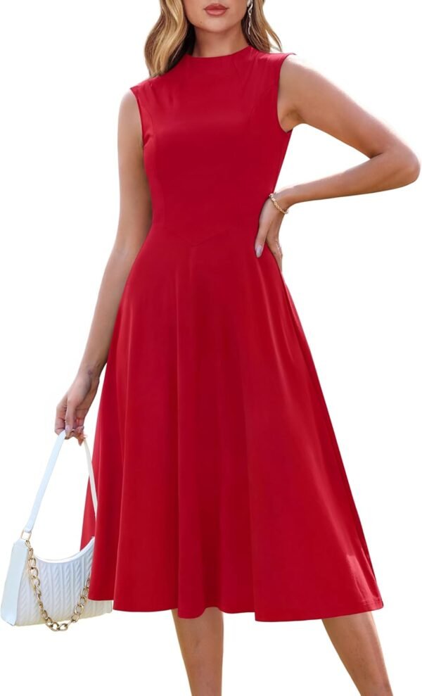 Zattcas Women's 2025 Spring Summer Casual Mock Neck Sleevele...