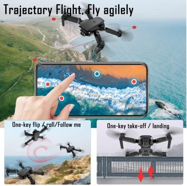 61b8qeO27YL._AC_SL1000_.jpg 2025 Foldable Drone with 1080P Dual Camera for Adults, RC Quadcopter WiFi FPV Live Video, Altitude Hold, One Key Take Off/Land