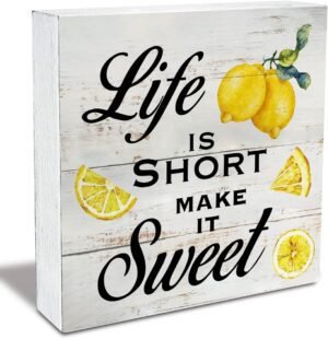 Inspirational Quote Life is Short Make it Sweet Wood Box Inspirational Quote Life is Short Make it Sweet Wood Box Sig...