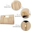 KKXIU Women Clutch Purse Elegant Pleated Evening Bag for Wed...