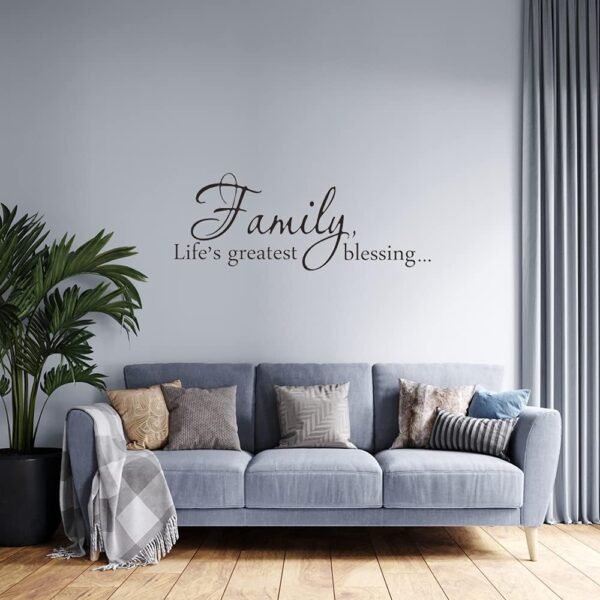 Family Life's Greatest Blessing Vinyl Wall Decal, Removable ...