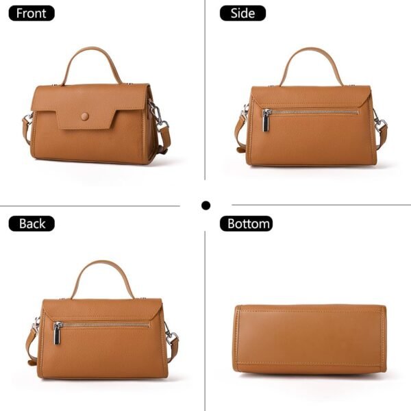 Genuine Leather Satchel for Women - Crossbody Bag with Adjus...