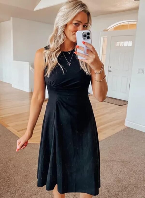 Happy Sailed Women's Summer Sleeveless Ruched Waist Flowy A ...