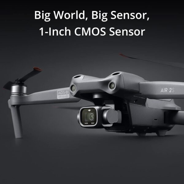 DJI Air 2S, Drone with 3-Axis Gimbal Camera, 5.4K Video, 1-Inch CMOS Sensor, 4 Directions of Obstacle Sensing, 31 Mins Flight Time, 12km Video Transmission, FAA Remote ID Compliant, Gray