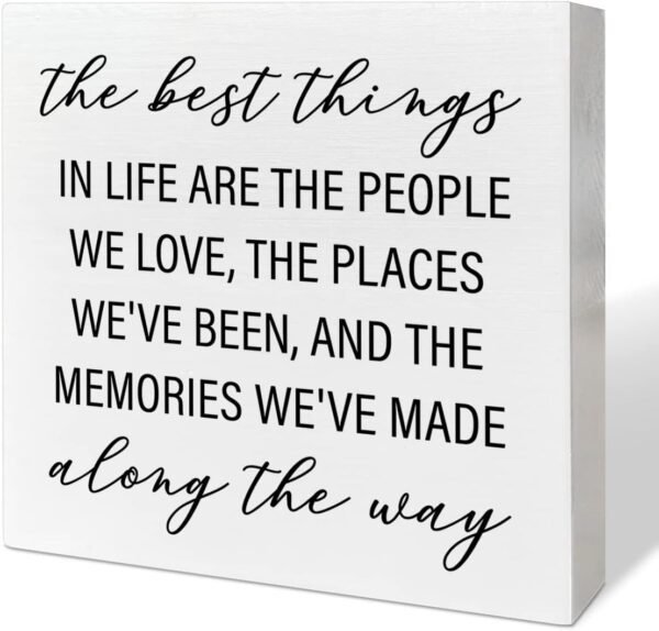 Home Office Desk Wooden Box Sign Decor, The Best Things in L...