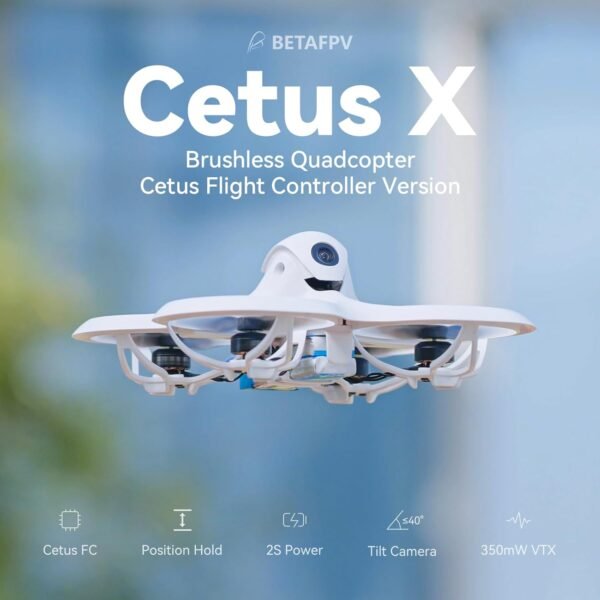 BETAFPV Cetus X FPV Kit Cetus Frsky D8 FC Version, with LiteRadio 3 Transmitter, VR03 Goggles with DVR Recording Function, BT2.0 450mAh 1S Battery, 2S Power RTF Kit for FPV Beginners Indoor Outdoor